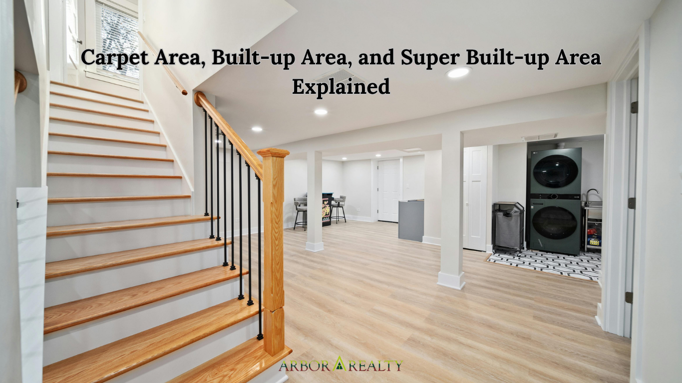 Carpet Area, Built-up Area, and Super Built-up Area